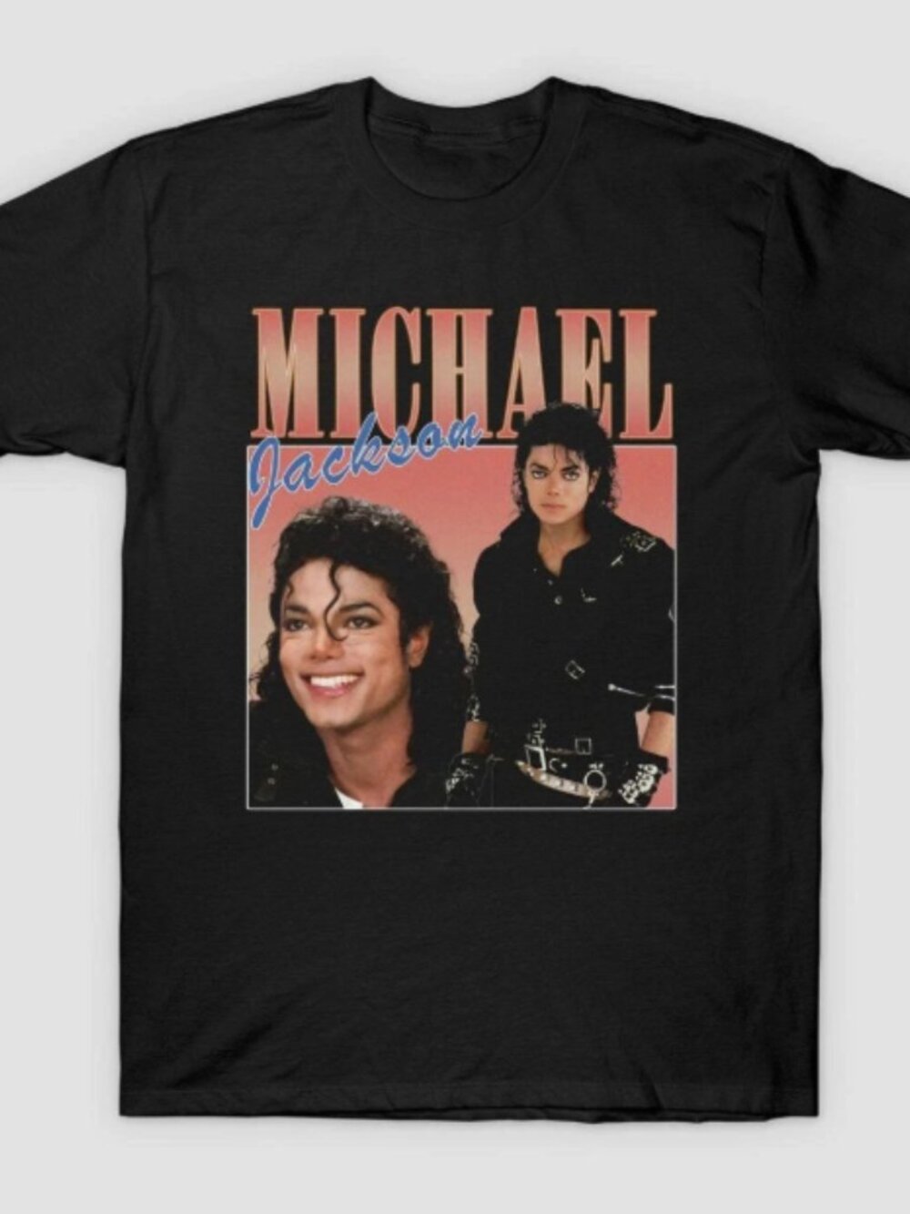 Vintage Style Michael Jackson Graphic Black T Shirt